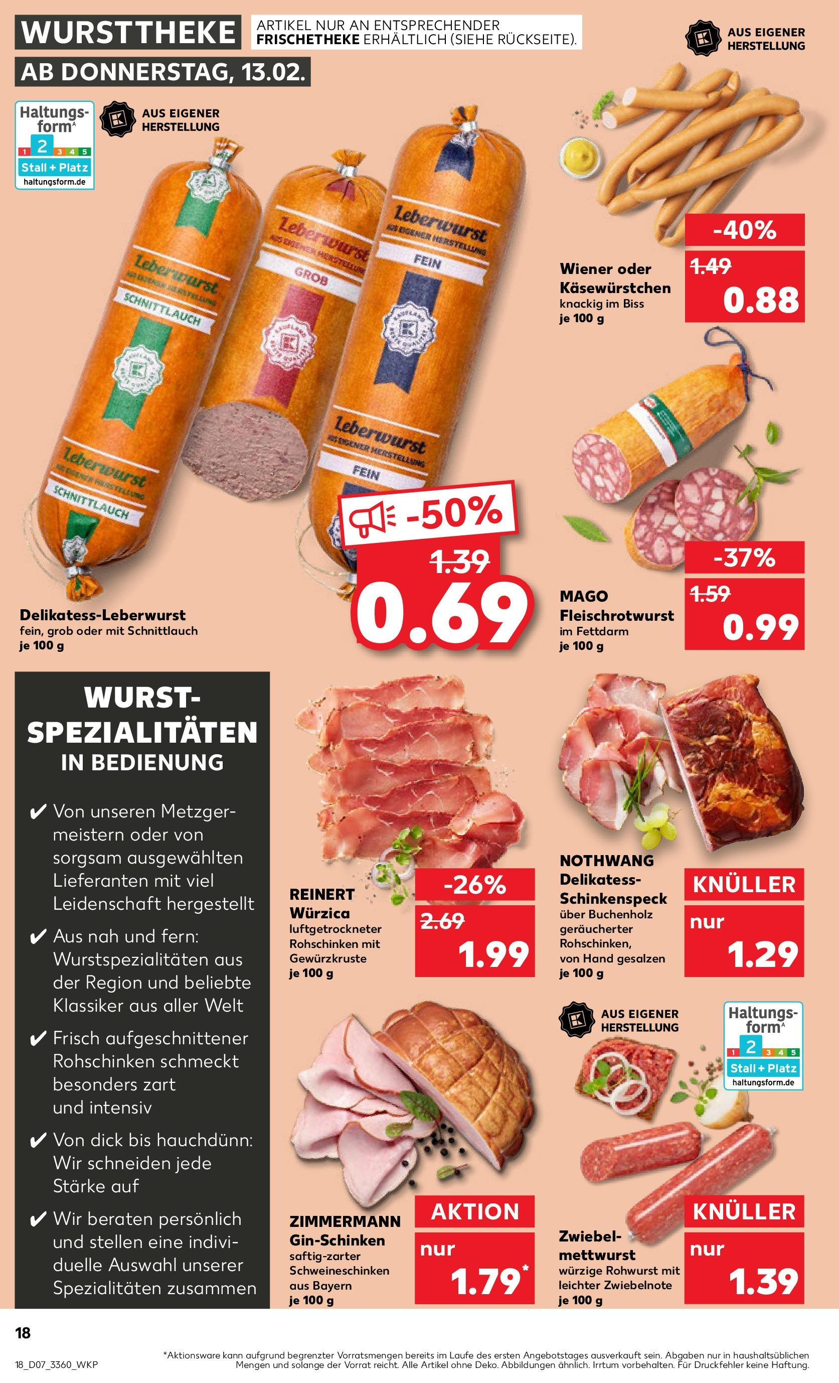 Kaufland - Leinefelde, Bahnhofstraße 48 (ab 13.02.2025) » Angebote Online zum Blättern | Seite: 18 | Produkte: Wurst