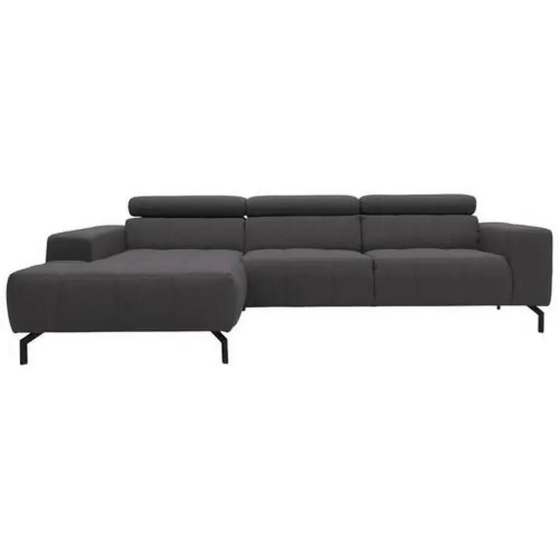 Ecksofa Kopfteil Verstellbar Cunelli Schwarz/braun