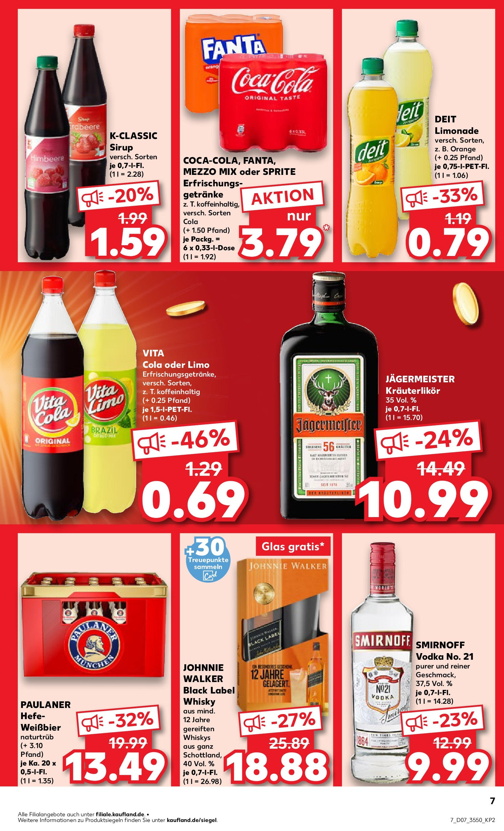 Kaufland - Berlin-Reinickendorf, Ollenhauerstraße 122 (ab 13.02.2025) » Angebote Online zum Blättern | Seite: 7 | Produkte: Mezzo mix, Weißbier, Sirup, Smirnoff