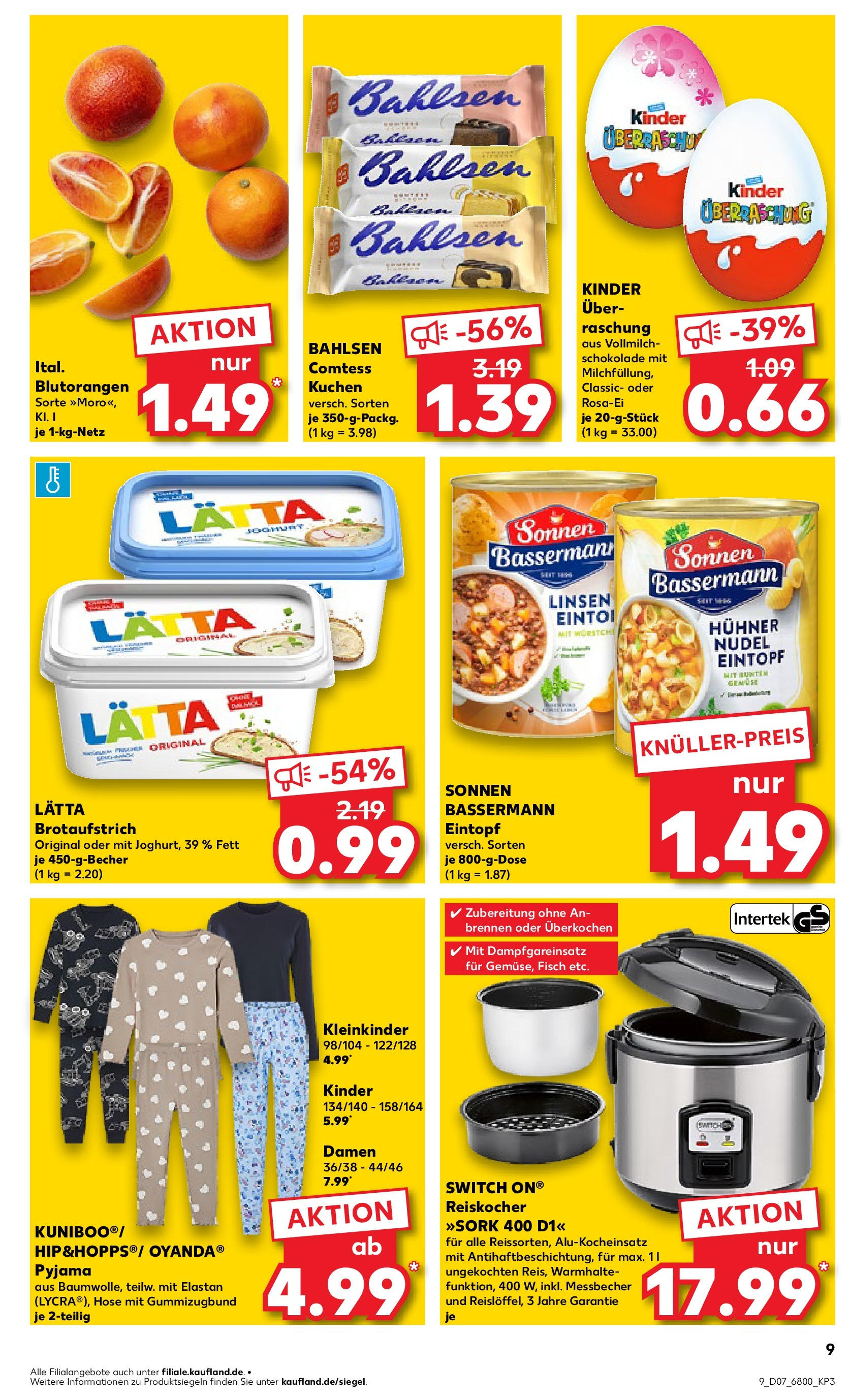 Kaufland - Berlin-Reinickendorf, Ollenhauerstraße 122 (ab 13.02.2025) » Angebote Online zum Blättern | Seite: 9 | Produkte: Gemüse, Hose, Pyjama, Lätta