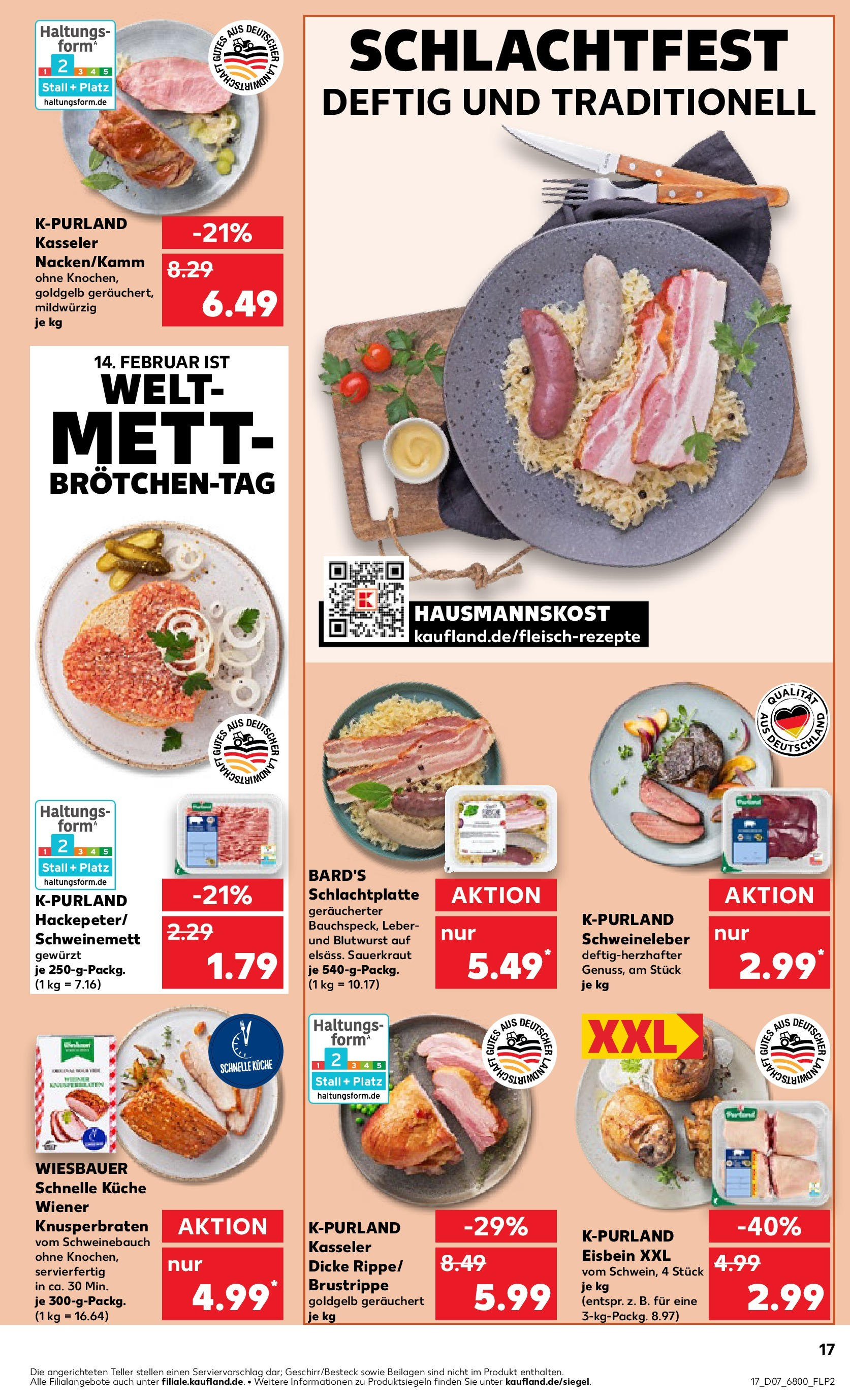 Kaufland - Berlin-Reinickendorf, Ollenhauerstraße 122 (ab 13.02.2025) » Angebote Online zum Blättern | Seite: 17 | Produkte: Schweinebauch, Küche