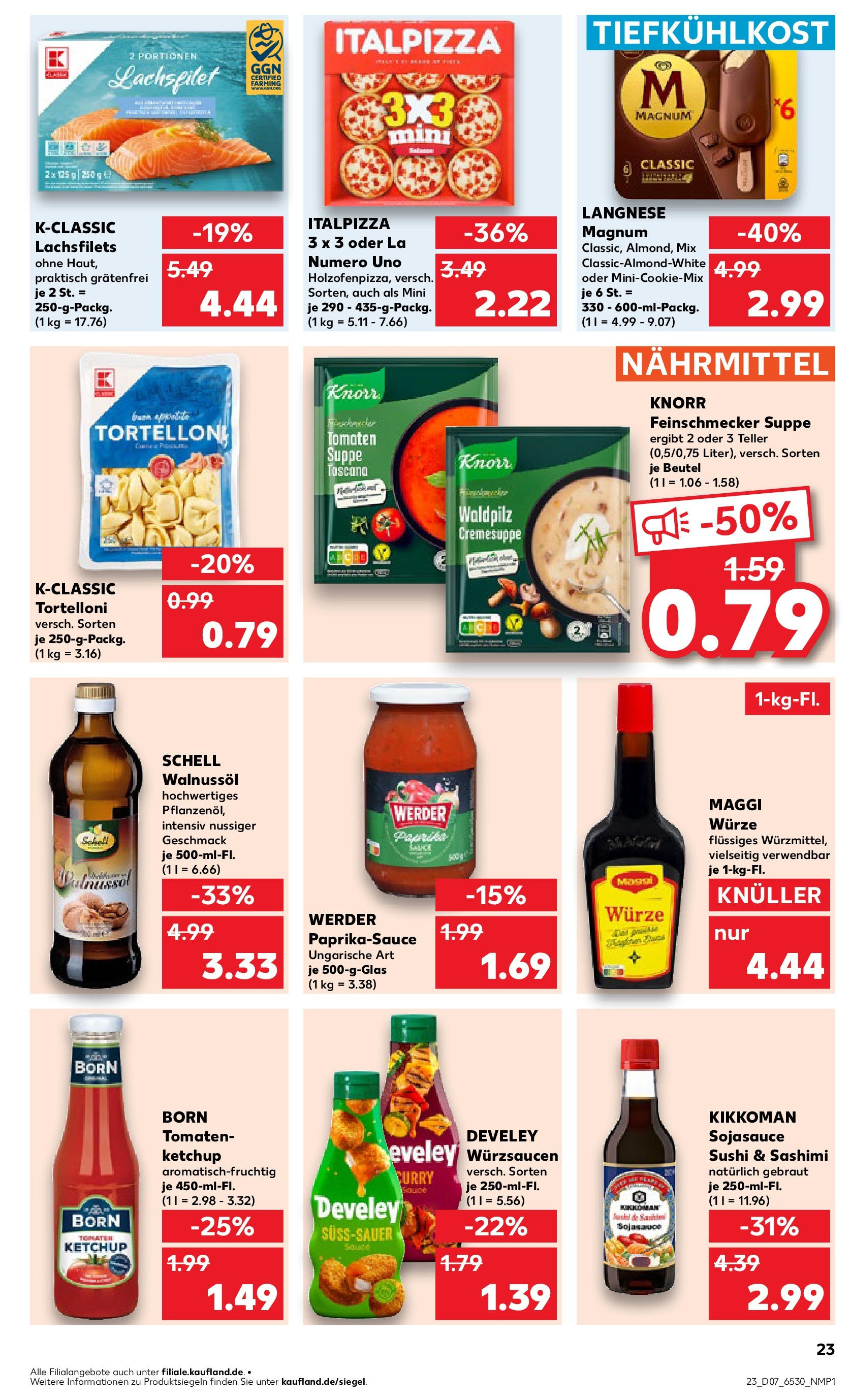 Kaufland - Berlin-Reinickendorf, Ollenhauerstraße 122 (ab 13.02.2025) » Angebote Online zum Blättern | Seite: 23 | Produkte: Langnese, Maggi, Knorr, Paprika