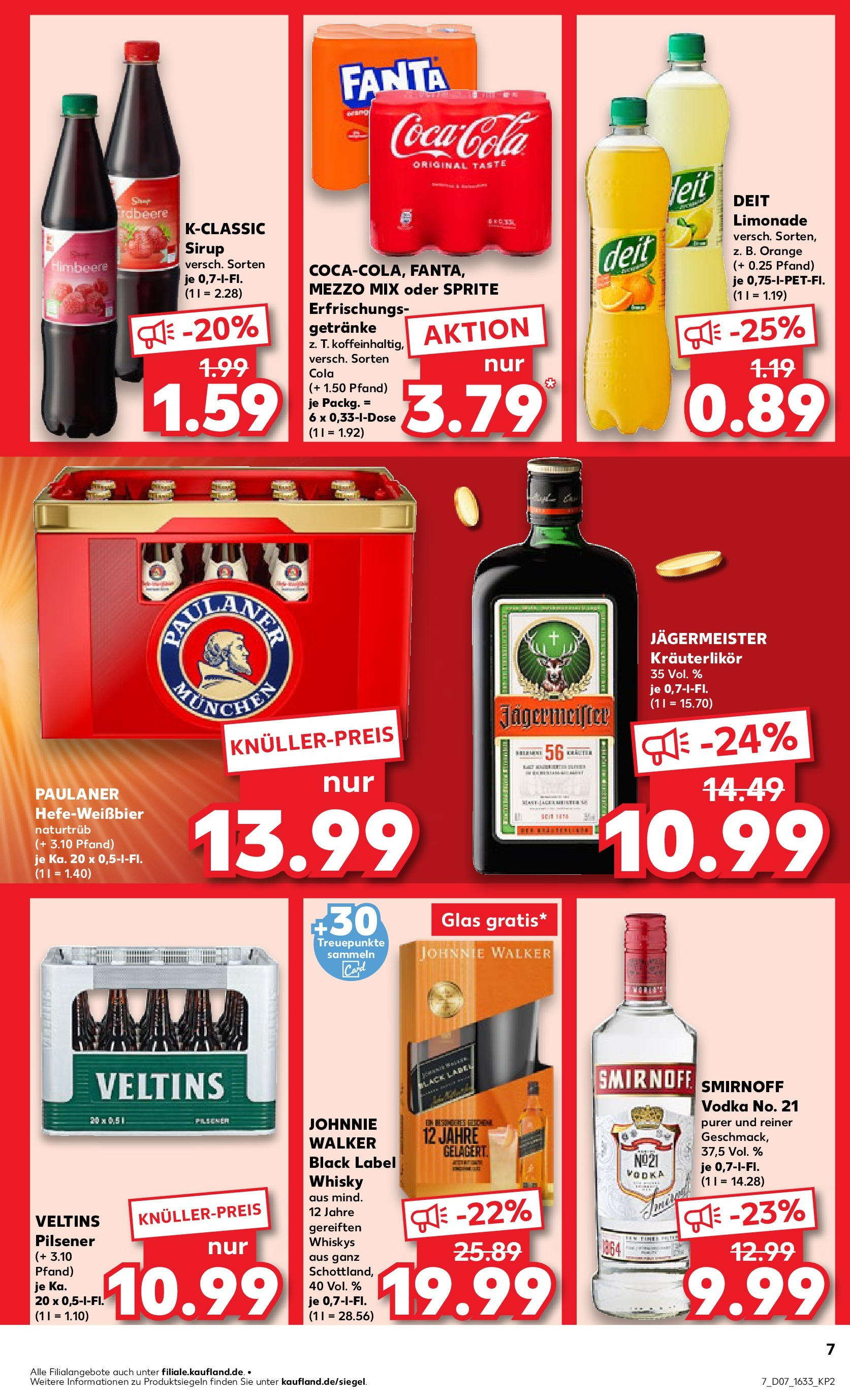 Kaufland - München-Moosach, Bunzlauer Platz 5-7 (ab 13.02.2025) » Angebote Online zum Blättern | Seite: 7 | Produkte: Fanta, Sirup, Vodka, Johnnie walker