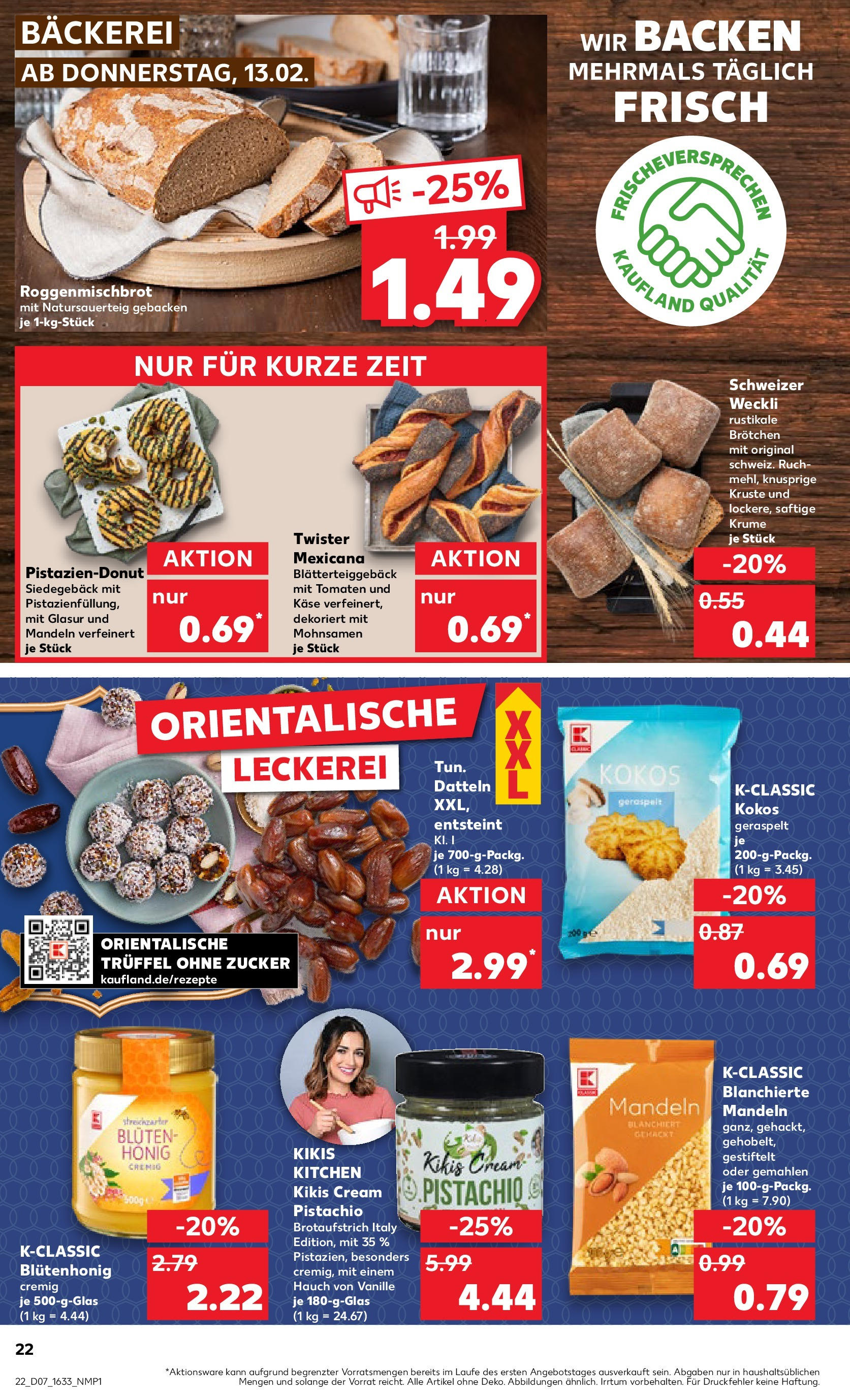 Kaufland - München-Moosach, Bunzlauer Platz 5-7 (ab 13.02.2025) » Angebote Online zum Blättern | Seite: 22 | Produkte: Bäckerei, Tomaten, Mandeln, Zucker