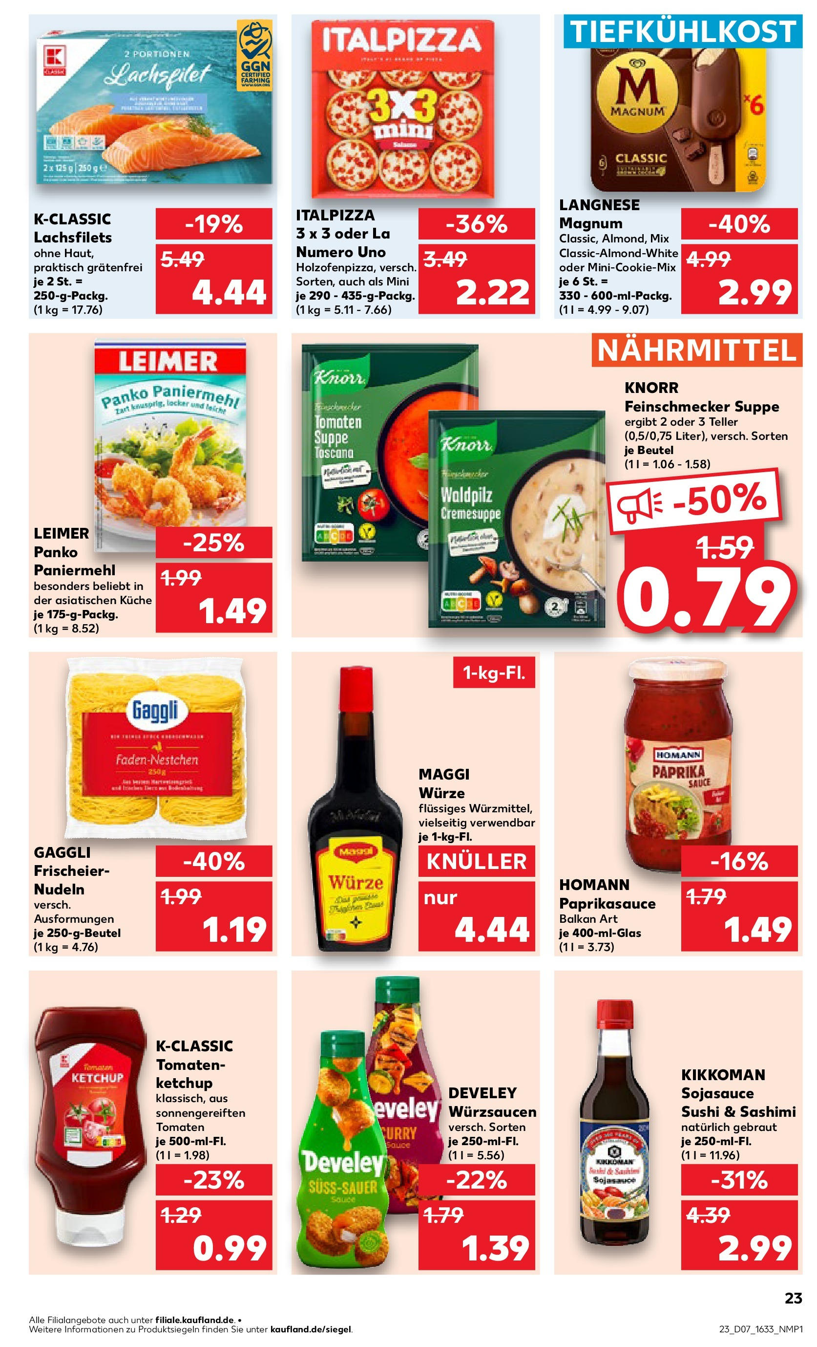 Kaufland - München-Moosach, Bunzlauer Platz 5-7 (ab 13.02.2025) » Angebote Online zum Blättern | Seite: 23 | Produkte: Tomaten, Paprika, Nudeln, Ketchup