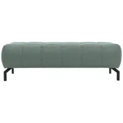 Polsterhocker Cunelli T&uuml;rkis Webstoff H: 45 Cm