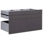 M&ouml;belix Schubladeneinsatz Unit Anthrazit B: 91 cm 3 F&auml;cher