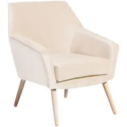 Polstersessel Mit Armlehnen Alegro Samt Creme