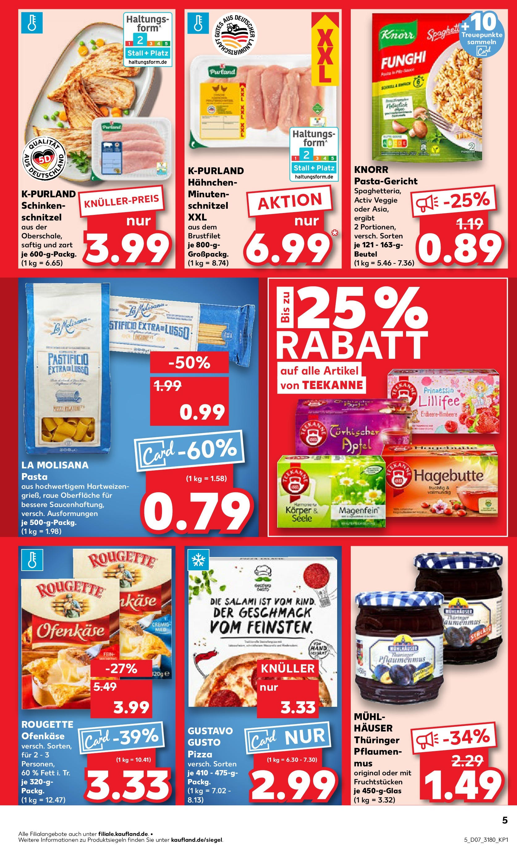 Kaufland - Ahrensfelde, Landsberger Chaussee 17 (ab 13.02.2025) » Angebote Online zum Blättern | Seite: 5 | Produkte: Pflaumen, Teekanne, Pasta, Schinken