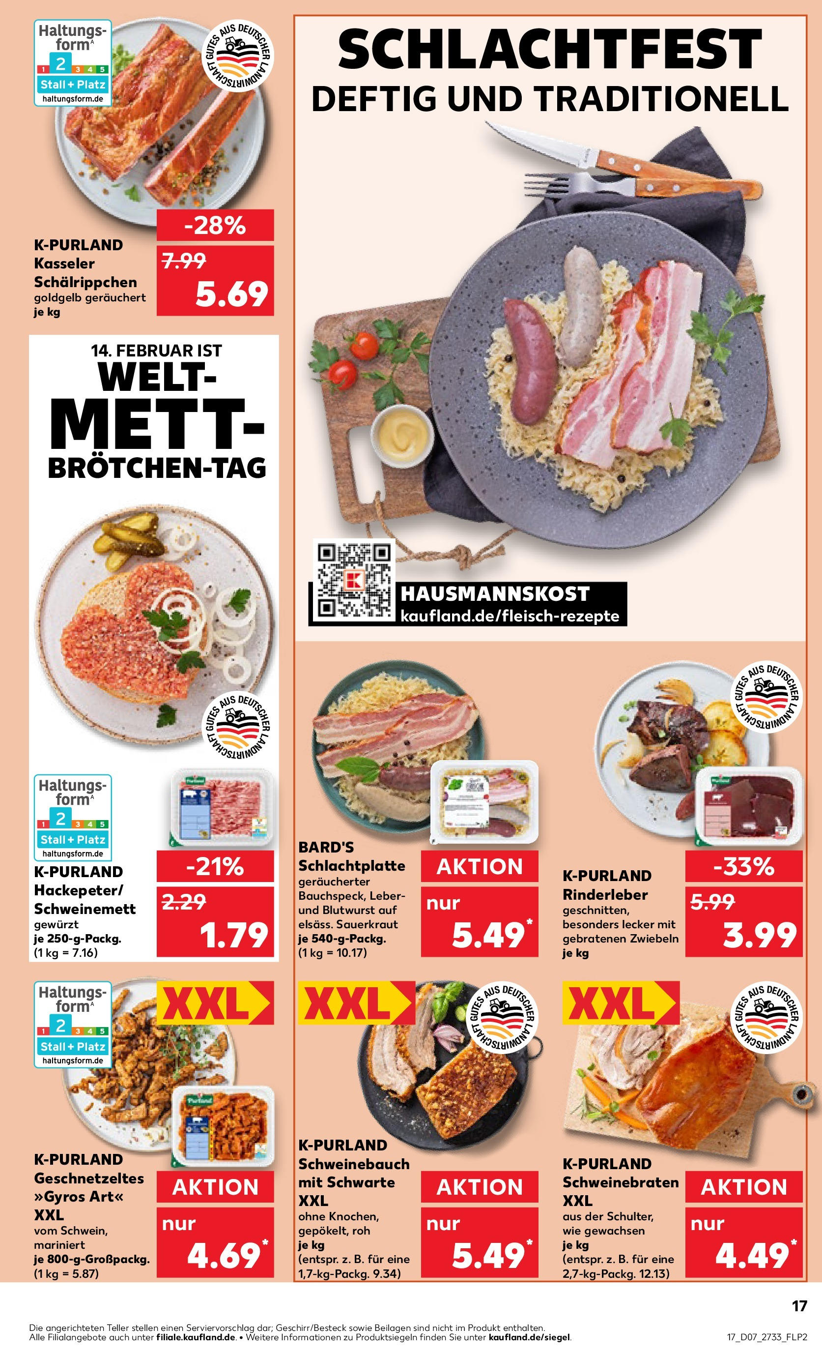 Kaufland - Leinefelde, Bahnhofstraße 48 (ab 13.02.2025) » Angebote Online zum Blättern | Seite: 17 | Produkte: Schweinebauch, Zwiebeln