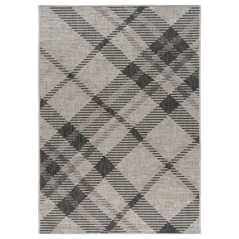 Outdoor Teppich Grau 120x170 Cm In-Und Outdoor