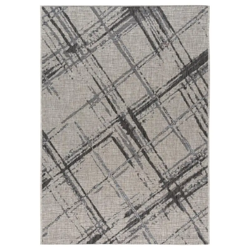 Outdoor Teppich Grau 80x150 Cm In- Und Outdoor