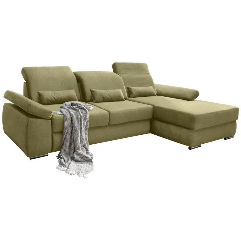 Ecksofa Milian Dunkelgrau S: 295/188cm