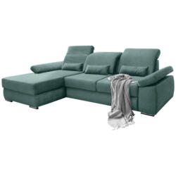 Ecksofa Milian Dblau,dgrün S:188/295cm