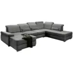 Möbelix Wohnlandschaft Milian Dgrau U: 186/375/250 Cm