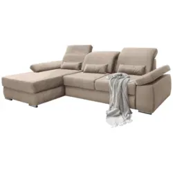 Ecksofa Milian Hellbraun S:188/295 Cm