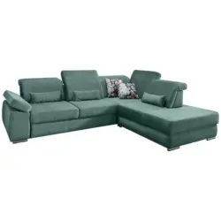 Ecksofa Milian Dblau,dgr&uuml;n S:297/250cm