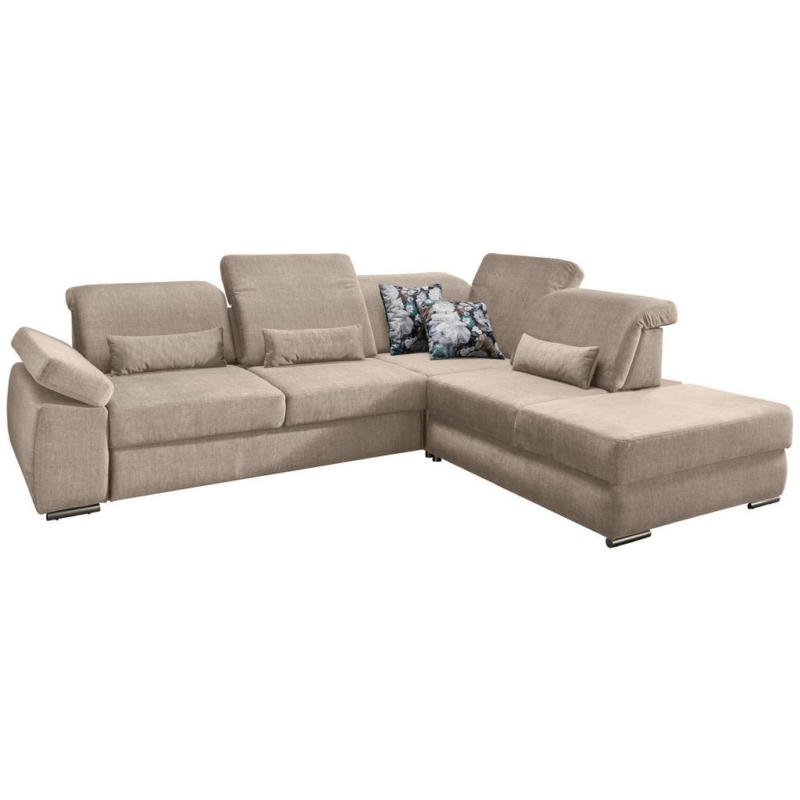 Ecksofa Milian Hellbraun S:297/250 Cm