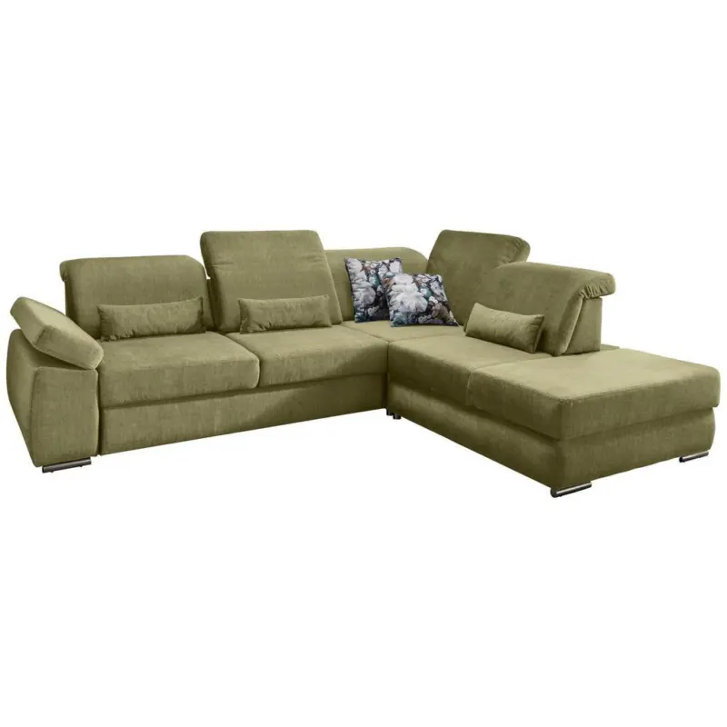 Ecksofa Milian Gr&uuml;n S: 297/250 Cm