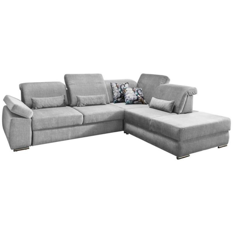 Ecksofa Milian Silberfarben S: 297/250 Cm