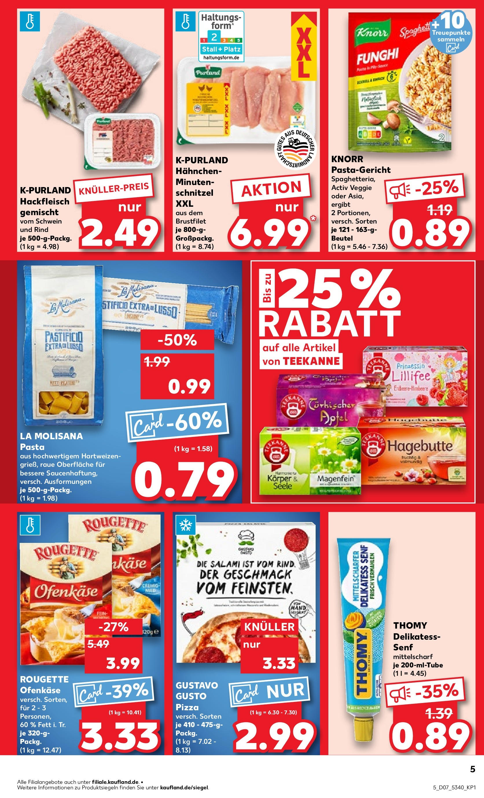 Kaufland - Tuttlingen, Stockacher Straße 146 (ab 13.02.2025) » Angebote Online zum Blättern | Seite: 9 | Produkte: Gustavo gusto, Käse, Pasta, Hackfleisch