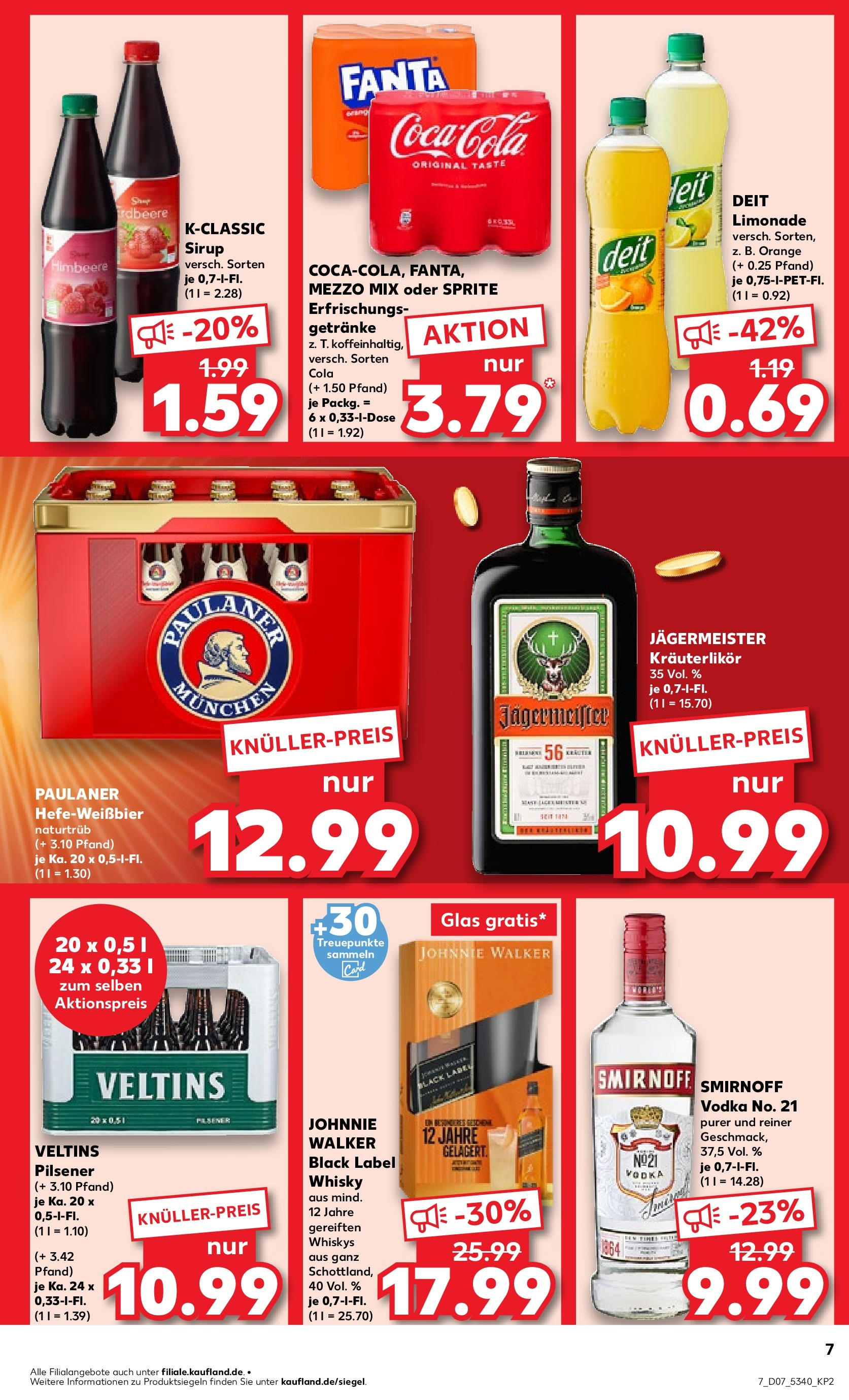 Kaufland - Tuttlingen, Stockacher Straße 146 (ab 13.02.2025) » Angebote Online zum Blättern | Seite: 11 | Produkte: Cola, Limonade, Smirnoff, Vodka