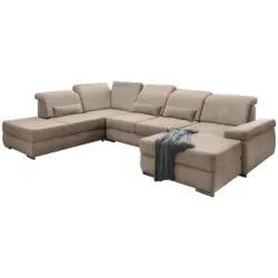 Wohnlandschaft Milian Hellbraun U:250/375/186