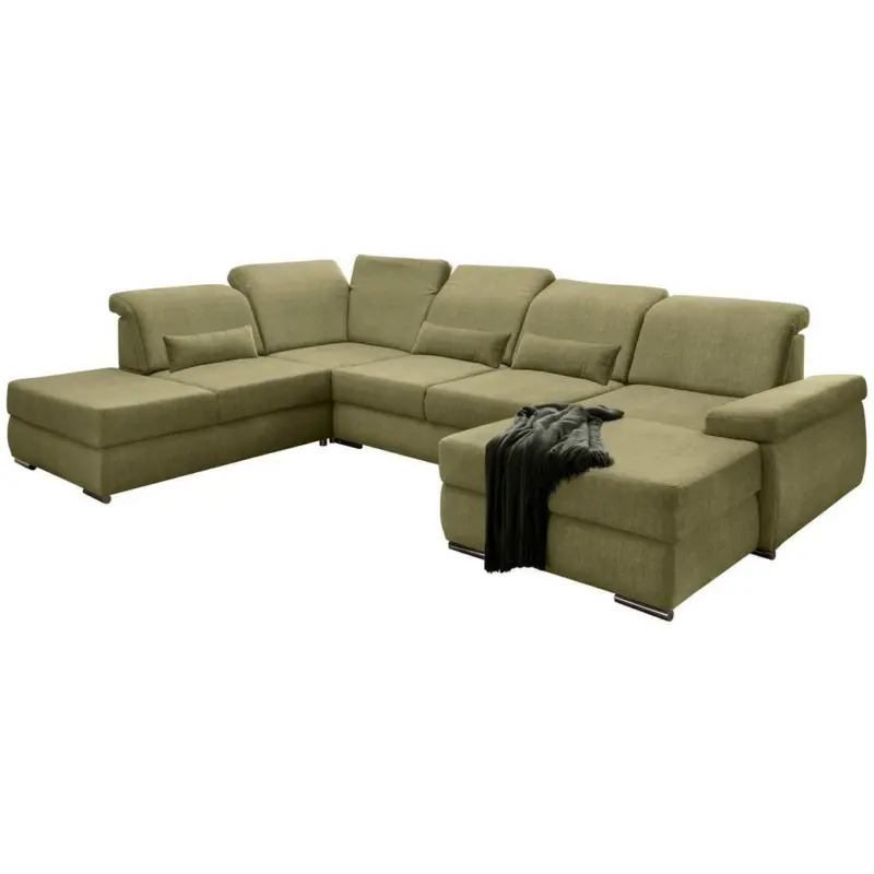 Wohnlandschaft Milian Gr&uuml;n U:250/375/186 Cm