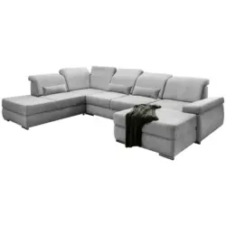 Wohnlandschaft Milian Silberfarbenu:250/375/186cm