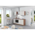 Möbelix Küchenzeile Base Ohne Geräte 200 Cm Weiß/bergeiche