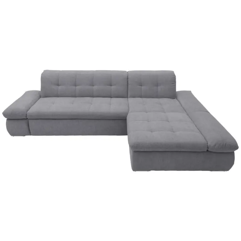 Ecksofa Mit Armteilverstellung Moric Dunkelgrau Mikrofaser