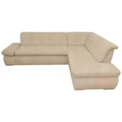 Ecksofa Mit Schlaffunktion Moric Beige Mikrofaser