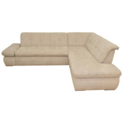 Ecksofa mit Armteilverstellung Moric Beige Mikrofaser