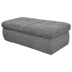 Hockerbank Moric Mikrofaser Dunkelgrau H: 64 Cm Mit Stauraum