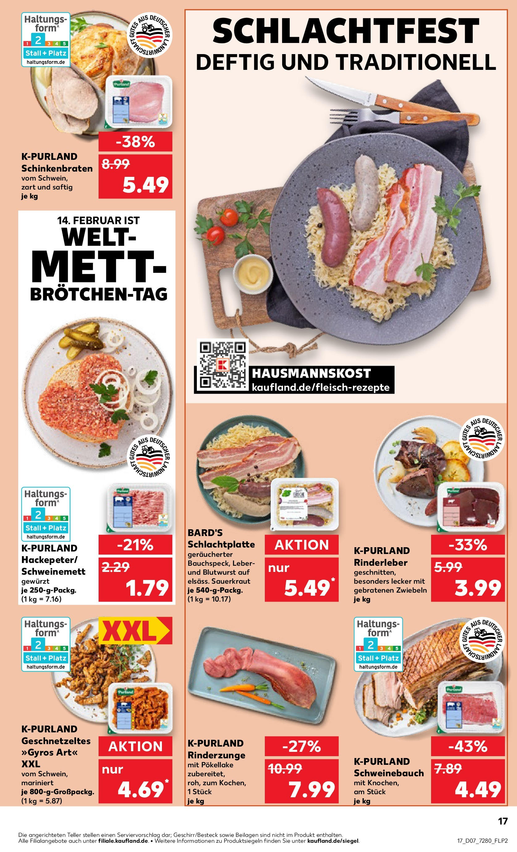 Kaufland - Northeim, Rückingsallee 2 (ab 13.02.2025) » Angebote Online zum Blättern | Seite: 17 | Produkte: Schweinebauch, Zwiebeln