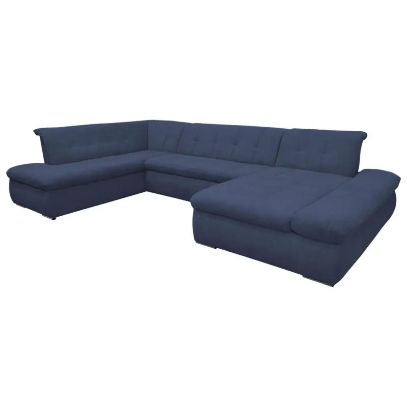 Wohnlandschaft Moric Dunkelblau Mikrofaser