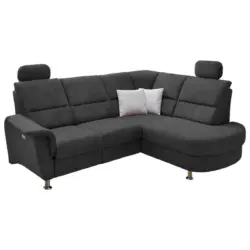 Ecksofa Parole Schwarz S: 231/184 cm