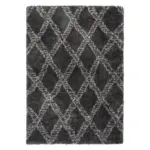 Möbelix Hochflor Teppich Anthrazit/ Beige Annella 200x290 Cm
