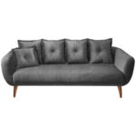 Möbelix 3-Sitzer-Sofa Baggio Grau B: 236 cm