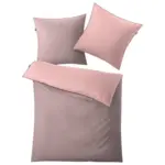 Möbelix Makosatin Wendebettwäsche 140/200 cm Linda Rosa