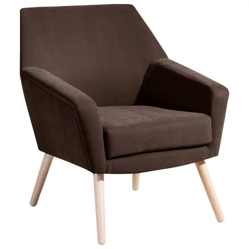 Polstersessel mit Armlehnen Alegro Velours Braun