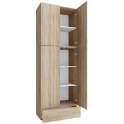 Schuhschrank Lona Xxl Eiche Dekor 4-Türig, 1 Lade B: 70 Cm