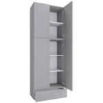 Möbelix Schuhschrank Lona Xxl Grau 4-Türig, 1 Lade B: 70 Cm