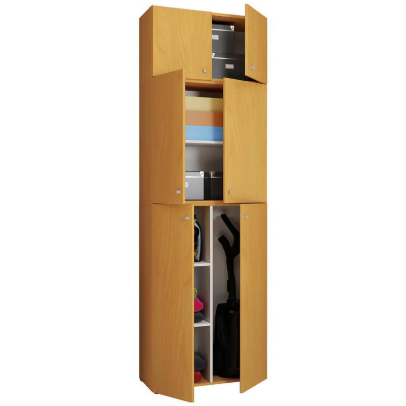 Mehrzweckschrank Lona XXL Buche Dekor BxH: 70x223 cm