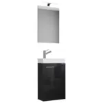 Möbelix Gästebad 4-tlg. Inkl. Led Hängend Slito Schwarz