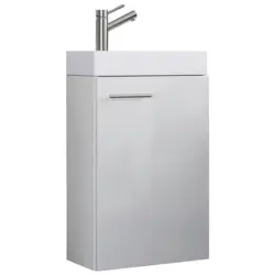 Waschbecken Mit Unterschrank Slito B: 41 Cm Weiß