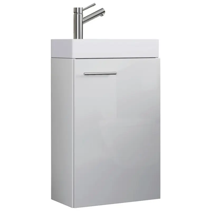 Waschbecken Mit Unterschrank Slito B: 41 Cm Weiß