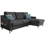 Möbelix Ecksofa Valentina Schwarz S: 228/150cm