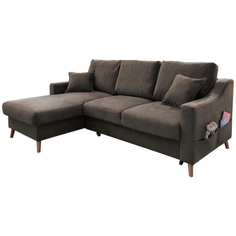 Ecksofa Mit Schlaffunktion Valentina Mit Kissen Braun
