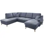 M&ouml;belix Wohnlandschaft Valentina Mit Schlaffunktion Blau